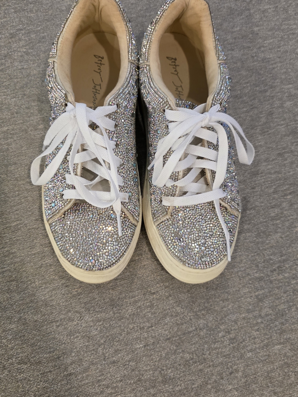 Betsey Johnson Crystal Embellished Sneakers